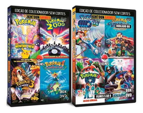 Dvds Pokémon Filmes 1 Ao 8 Dublados